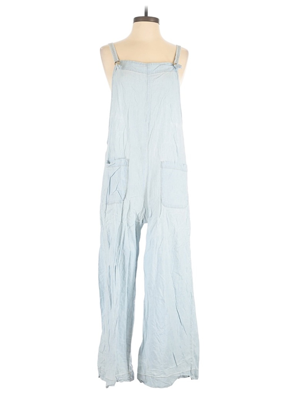 Velvet by Graham & Spencer Light Blue Wide-Leg Denim Overalls